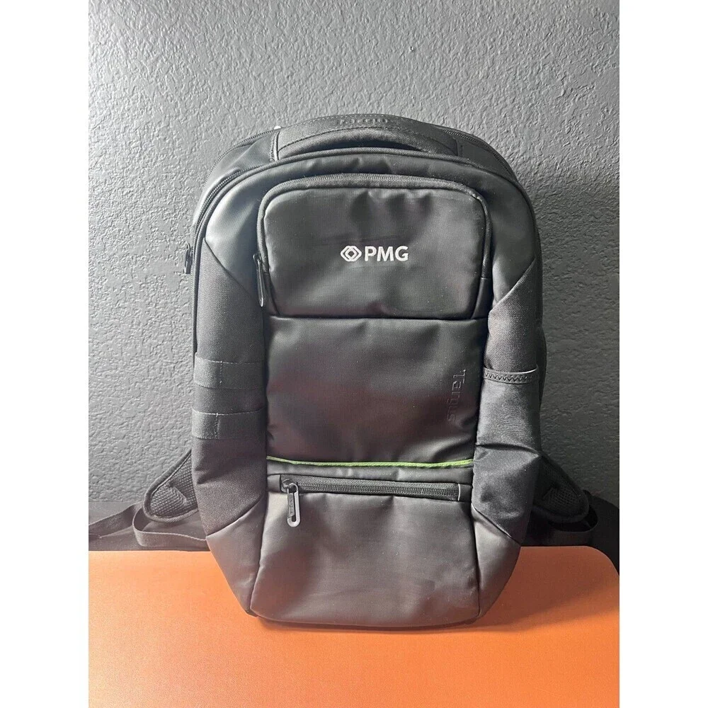 Targus PMG Solid Black Laptop Backpack – Sleek & Versatile for Work or Travel
